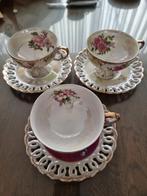 Vintage theekop en schotels, Antiek en Kunst, Antiek | Servies compleet, Ophalen of Verzenden