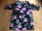 gebloemde jurk zwart lila/paars river island plus maat 48, Overige kleuren, River Island, Maat 46/48 (XL) of groter, Ophalen of Verzenden