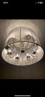 Moderne Kroonluchter met Stoffen Kap, Huis en Inrichting, Ophalen, Zo goed als nieuw, Stof