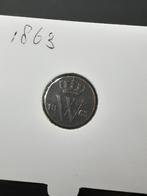 1/2 cent 1863, Postzegels en Munten, Munten | Nederland, Overige waardes, Ophalen of Verzenden, Koning Willem III, Losse munt
