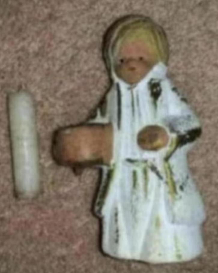 Kandelaar kerstengel met kaarsje; beeldje engel kerst, Diversen, Kerst, Zo goed als nieuw, Ophalen of Verzenden