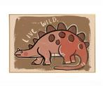 Kinderposter Poster Dino Bruin 70 x 50 cm Studio Loco, Kinderen en Baby's, Kinderkamer | Inrichting en Decoratie, Ophalen of Verzenden