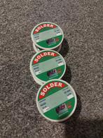 Soldeertin 40/60 - 3 stuks, Doe-het-zelf en Verbouw, Ophalen, Nieuw, Kabel of Snoer