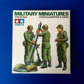 Tamiya 35119 U.S. 107mm Mortar &Crew 1/35 beschikbaar voor biedingen