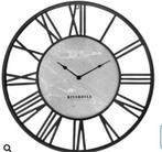 Riverdale Derby Wandklok Zwart 75cm, Huis en Inrichting, Woonaccessoires | Klokken, Ophalen of Verzenden, Zo goed als nieuw, Analoog