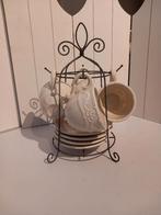 Countryfield wit Rekje met 4 Kop en schotels, Huis en Inrichting, Keuken | Servies, Ophalen of Verzenden, Zo goed als nieuw, Overige stijlen