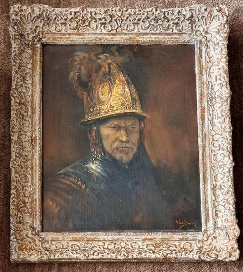 Willem vd Burch(1881-1944)"De man met de gouden helm", Antiek en Kunst, Kunst | Schilderijen | Klassiek, Ophalen of Verzenden