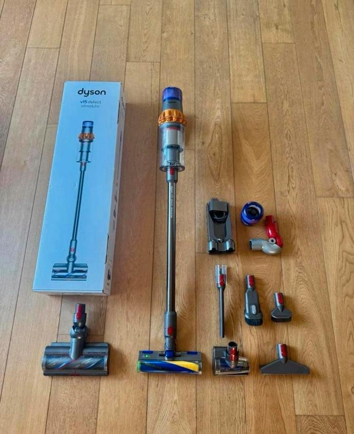 ZGAN - Dyson V15 Detect Absolute met doos en accessoires, Witgoed en Apparatuur, Stofzuigers, Zo goed als nieuw, Ophalen of Verzenden