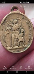 Oude religieuze medaille uit 1850 Vaticaanstad St Louis de G, Overige materialen, Ophalen of Verzenden, Buitenland