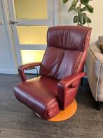 Prominent Relaxfauteuil Stockholm S Accu XS Burgundy Leer, Huis en Inrichting, Fauteuils, Ophalen of Verzenden, Zo goed als nieuw
