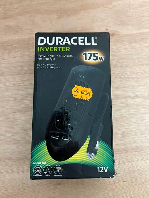 Duracell 175W inverter – 2x stopcontact + 2x USB, nieuw, Auto diversen, Auto-accessoires, Nieuw, Ophalen of Verzenden