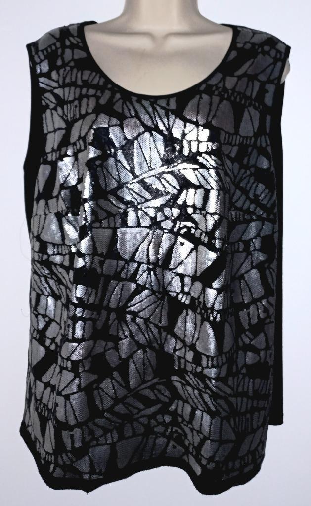 Erfo top maat 44/46, Kleding | Dames, Grote Maten, Zo goed als nieuw, Shirt of Top, Zwart, Ophalen of Verzenden