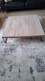 Te koop mooie stoere salontafel, Gebruikt, 50 tot 100 cm, Vierkant, Minder dan 50 cm