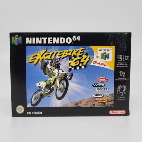 Excitebike 64 - Nintendo 64 N64 - CIB PAL, Spelcomputers en Games, Games | Nintendo 64, Gebruikt, Racen en Vliegen, 1 speler, Vanaf 3 jaar