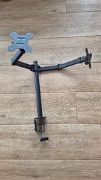 Dubbele monitorarm met bureauklem, Computers en Software, Monitoren, Ophalen, Gebruikt, Overige typen, Onbekend