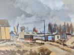 Wil van Dinther 1917-1997 schilderij landschap, Ophalen of Verzenden