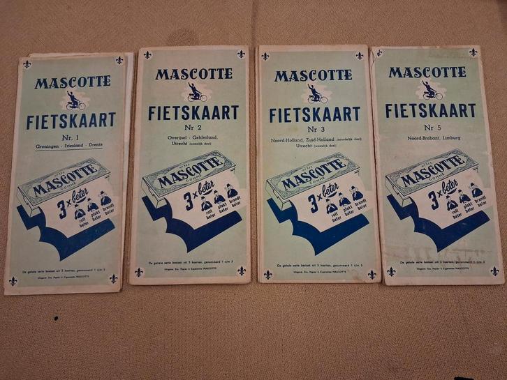 Oude Mascotte Fietskaarten Set, Verzamelen, Ansichtkaarten | Nederland, Gelopen, Groningen, Voor 1920, Ophalen of Verzenden