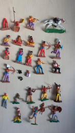 plasty cowboy cowboys indiaantjes indiaan vintage poppetjes, Ophalen, Gebruikt
