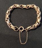 Antieke messing tarwespiga schakelarmband maat 19,5, Sieraden, Tassen en Uiterlijk, Antieke sieraden, Verzenden, Overige materialen