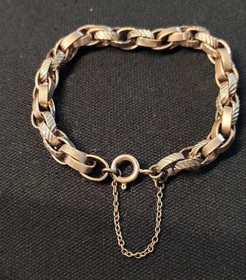 Antieke messing tarwespiga schakelarmband maat 19,5 beschikbaar voor biedingen