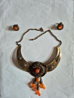 Mooi collier en klipoorbellen, origineel uit de jaren 60!, Sieraden, Tassen en Uiterlijk, Antieke sieraden, Ophalen of Verzenden