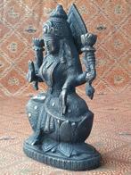 Mooi zwaar antiek Oosters tempelbeeld van brons 21 cm., Antiek en Kunst, Ophalen of Verzenden