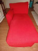 chaise longue bank rode ribstof, Huis en Inrichting, Banken | Sofa's en Chaises Longues, Minder dan 150 cm, Gebruikt, Eenpersoons