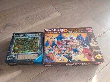 Twee Puzzels: Wasgij en Ravensburger beschikbaar voor biedingen