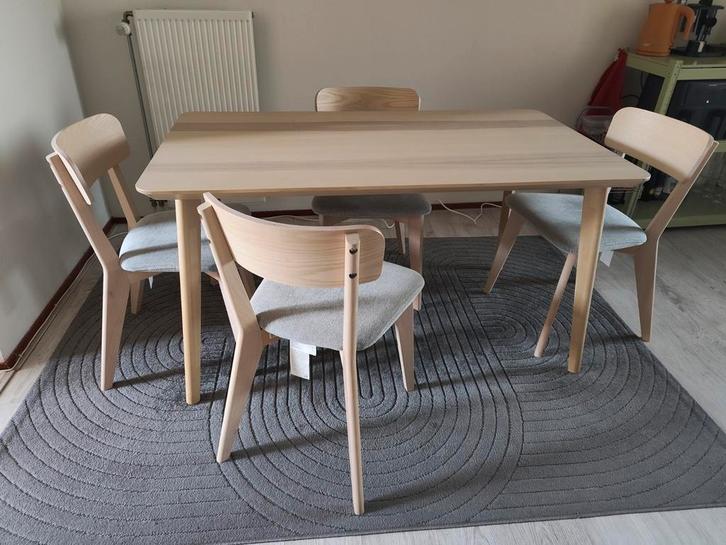 Ikea Eettafel met 4 Stoelen - Complete Set, Huis en Inrichting, Tafels | Eettafels, 50 tot 100 cm, Rechthoekig, Ophalen