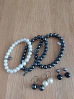 Zinzi armbandjes set met oorbellen, Ophalen of Verzenden, Zo goed als nieuw, Zwart, Met bedels of kralen