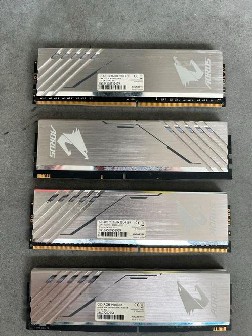 Gigabyte AORUS RGB DDR4 32GB (2x8GB), Computers en Software, RAM geheugen, Gebruikt, Desktop, 16 GB, DDR4, Ophalen of Verzenden