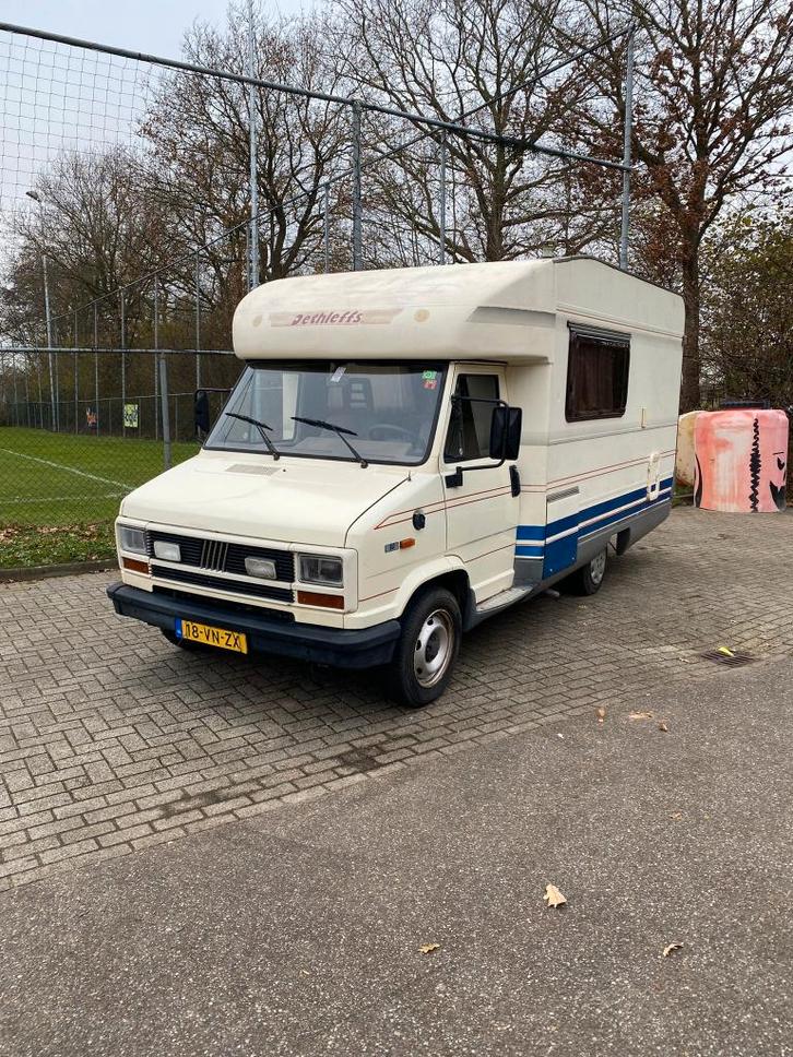 Fiat - 280 Dethleffs camper, Caravans en Kamperen, Campers, Particulier, Half-integraal, Dethleffs, Fiat, Diesel, Handgeschakeld