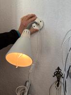 Witte Wandlamp, Huis en Inrichting, Lampen | Wandlampen, Ophalen of Verzenden, Gebruikt, Metaal