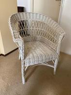 Witte Rieten Stoel - Vintage Charme, Ophalen of Verzenden