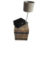 2 Houten Nachtkastjes met Deksel & Wieltjes, Ophalen, Minder dan 45 cm, Minder dan 55 cm, Gebruikt
