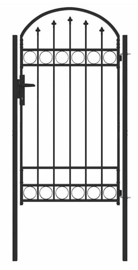 IJzeren tuinpoort hekje poort draaihek zwart GRATIS BEZORGD!, Tuin en Terras, Tuinpoorten, Nieuw, Looppoort, Staal, 100 tot 150 cm