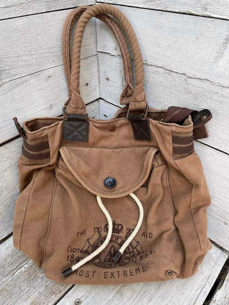 Gaastra Shopper Schoudertas Bruin Canvas - Nieuw, Ophalen, Nieuw, Bruin, Shopper
