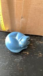 Poezen beeldje klein blauw, Ophalen of Verzenden, Zo goed als nieuw, Dier