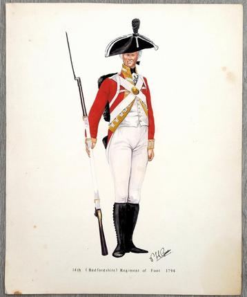 A62-87 Tekeningen (of pochoirs) militairen Royal Highlander beschikbaar voor biedingen