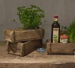 Oude houten steenmal enkel hout oud stoer sober landelijk, Huis en Inrichting, Verzenden, Nieuw