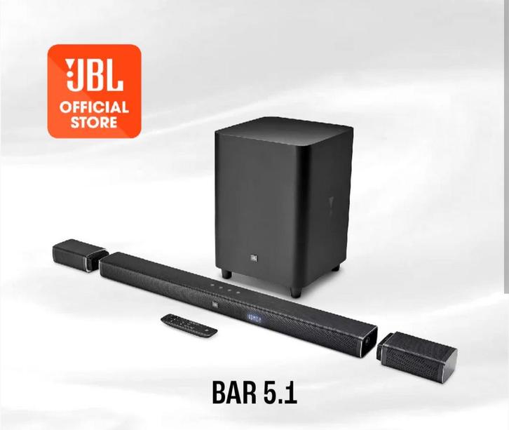 JBL Bar 5.1 Surround Soundbar met draadloze subwoofer, Audio, Tv en Foto, Soundbars, Zo goed als nieuw, Bluetooth, Met externe subwoofer