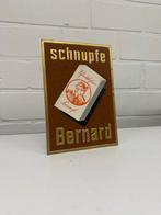 Schnupfe Bernard oud reclamebord display reclame bord, Ophalen of Verzenden, Zo goed als nieuw, Reclamebord