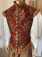 Rood heren renaissance vest middeleeuws victoriaans piraten, Kleding | Heren, Verzenden, Nieuw, Overige maten, Kleding