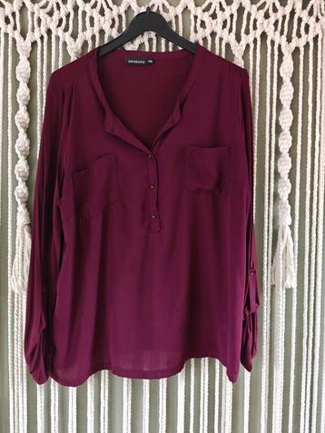 Aubergine basic blouse beschikbaar voor biedingen