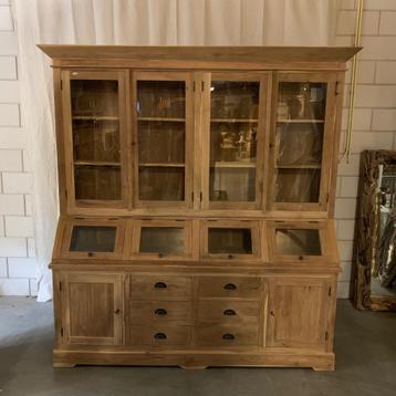 Buffetkast - 190 cm - met kleppen - massief teak - TTM Wonen beschikbaar voor biedingen