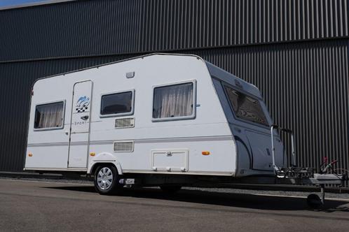Knaus 450 Sport, Topstaat, Mover, Hefbed, Fietsenrek, Luifel, Caravans en Kamperen, Caravans, Bedrijf, tot en met 4, 750 - 1000 kg