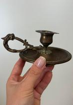 Vintage messing cardanische kandelaar scheepskandelaar draak, Ophalen of Verzenden, Koper of Brons