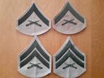 US Marines, USMC rangtekens set 3 €10,-, Verzamelen, Ophalen of Verzenden, Marine, Amerika, Embleem of Badge