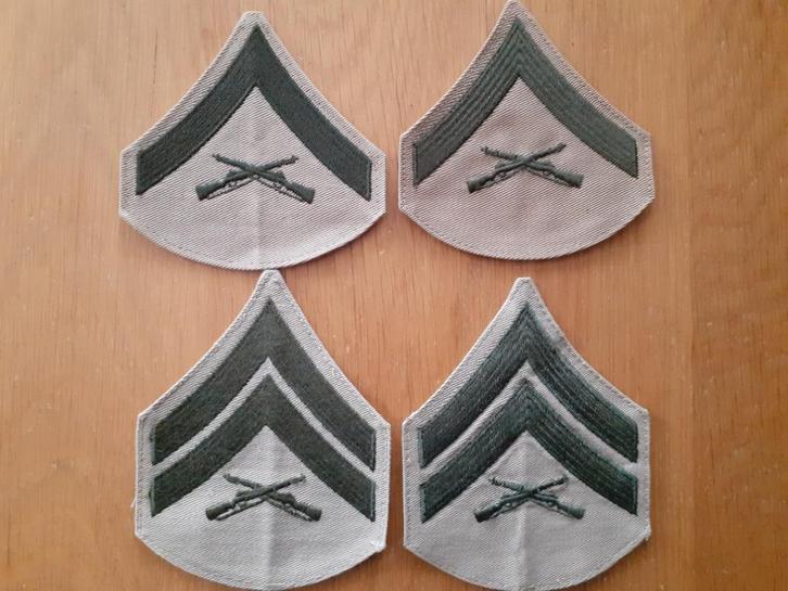 US Marines, USMC rangtekens set 3 €10,-, Verzamelen, Militaria | Algemeen, Marine, Embleem of Badge, Amerika, Ophalen of Verzenden