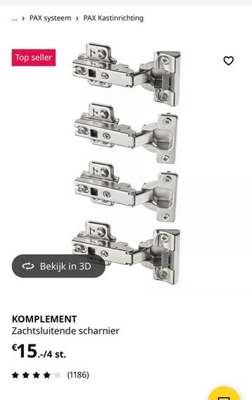 Ikea Tyssedal pax deuren met handgrepen - afbeelding 4